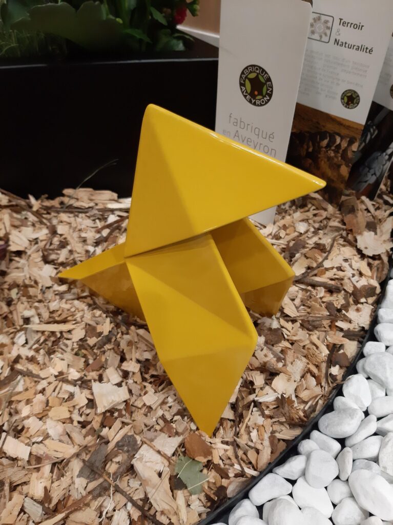 Cocotte origami jaune