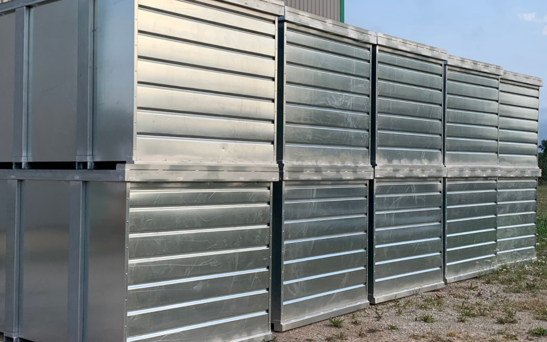 Fabrication de caisses galvanisées sur mesure pour le recyclage industriel