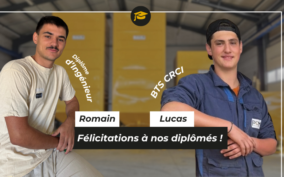 Lucas et Romain diplômés : PCMA mise sur les talents de demain